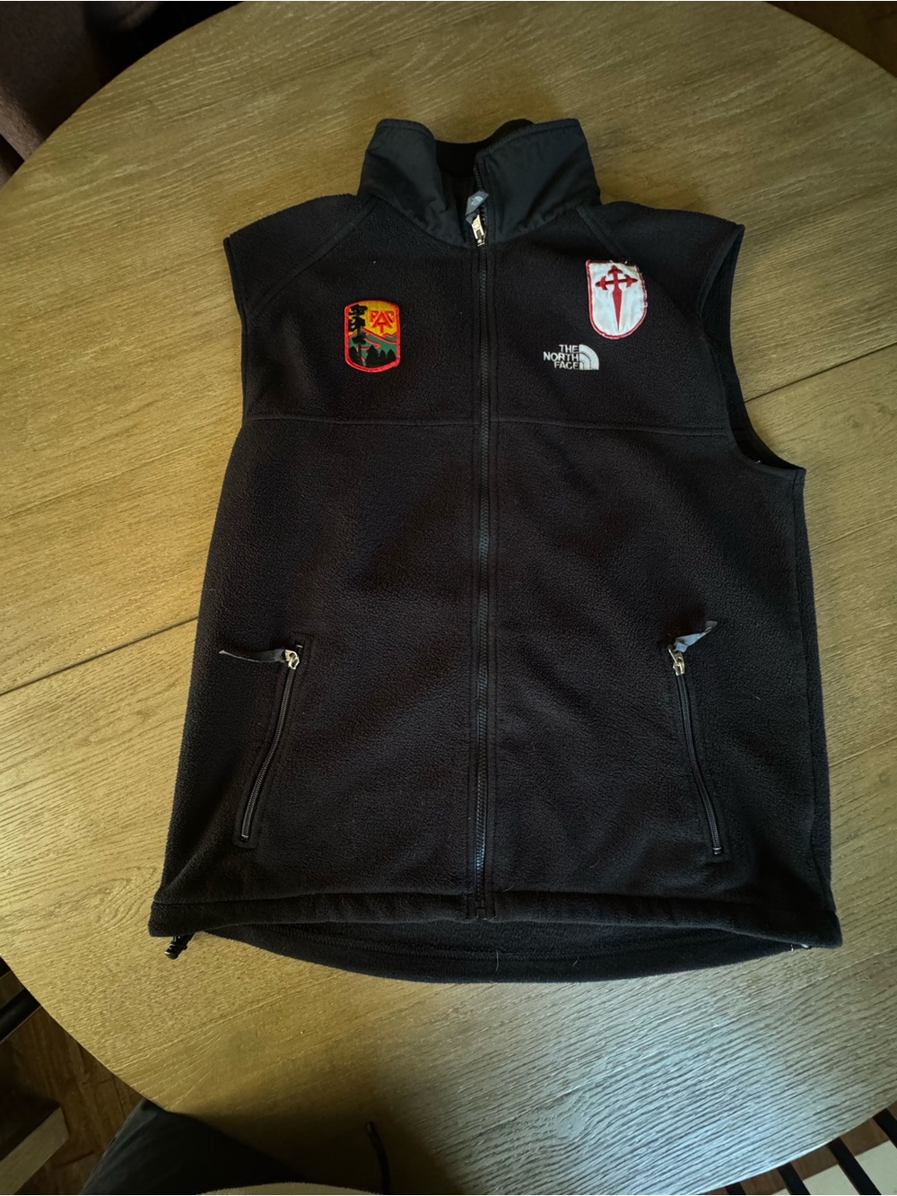 Vintage 90s The North Face Denali Fleece Vest Patched Black Men’s Large